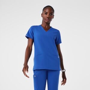 Figs Three-Pocket Scrub Top - Winning Blue (limited edition)